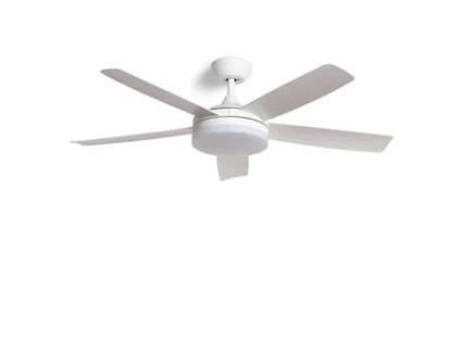 Ventoinha de Teto Silenciosa Patroclo Branca 132Cm Motor Dc Lâminas Aspasblanco com Luz Comando À Distância Wifi: True TECHBREY