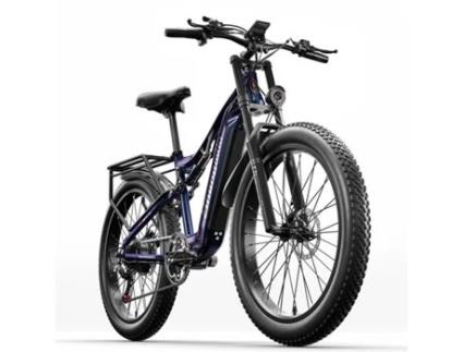 Bicicleta Elétrica SHENGMILO Mx03 1000W Motor 17.5Ah Bateria 40Km/H Pneus Gordos de 26 Polegadas