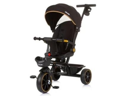 Triciclo com Capuz e Alça Parental Max Sport Obsidian CHIPOLINO