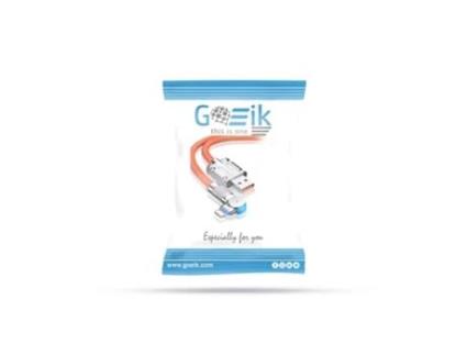 Cabo Adaptador Usb para Lightning de 1.5M com Rotação de 180º Laranja GOEIK BY PC GO