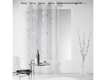 Cortina Transparente 140 X Alt.240 Cm Infinity Branco EMINZA