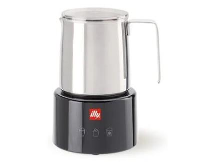 ILLY 23760 Montalatte e Scaldalatte Nero Acciaio Inox