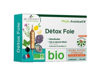 Les 3 Chênes Phyto Aromicell'R Detox Fígado Orgânico 20 Frascos LES 3 CHÊNES
