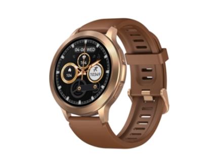 Smartwatch Zeblaze Btalk 2 Mostrador Marrom 33Mm Pulseira de Borracha Smartwatch ROGBID