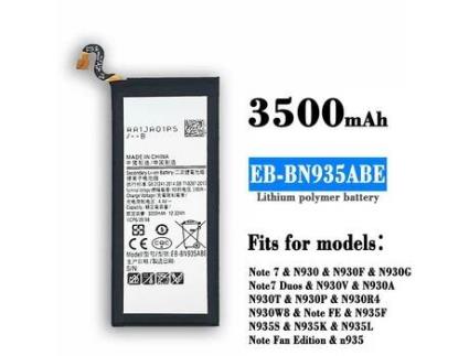 Compatible With Eb-Bn935Abe Replacement Battery For Samsung Galaxy Note 7 Iron N935S N935 N935K N935L N930W8 Iron N935F Bateriaeb-Bn935Abe