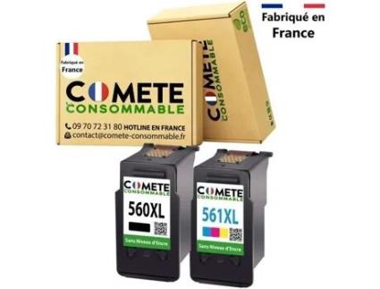 560Xl 561Xl 2 Cartuchos Compatíveis com Pg-560 Cl-561 Xl Sem Display de Nível de Tinta Ts5350 Ts5351 Ts7450 Ts7451 COMETE CONSOMMABLE