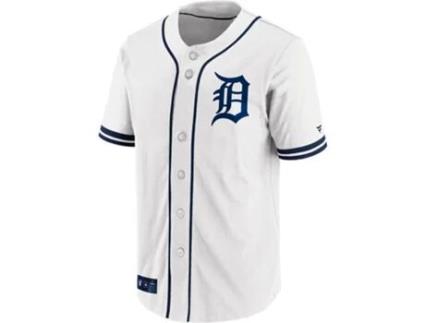 Camiseta de Manga Curta Detroit Tigers Franchise Poly Branco Sfanatics