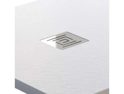 Ardesia Base de Duche em Resina Mineral Biombo Branco 200X80Cm GME