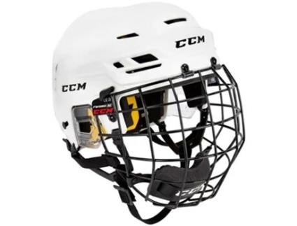 Capacete de Hóquei no Gelo Combo Ht210C Branco Mccm