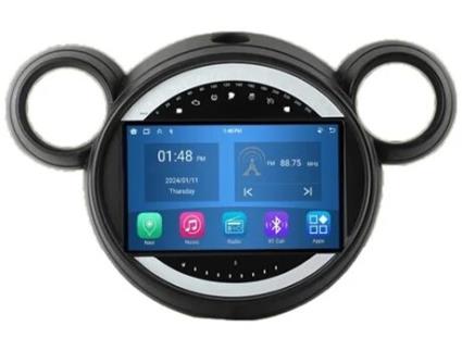 Autorrádio 4Gb Ram64Gb Rom Carplay ROVERONE para Bmw Mini Cooper 2010-2016 Android Carro Rádio Bluetooth Gps Navegação