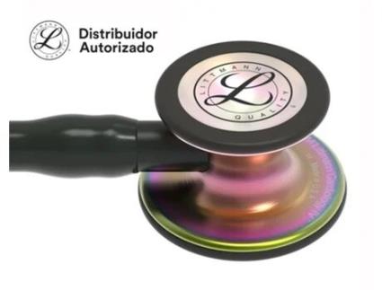 Estetoscópio Littmann Cardiology Iv 6165 Preto Acabamentos Arco-Íris SOLVENTUM