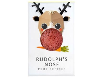 The Konjac Sponge Rudolph Pure Konjac Mini Face Puff With Red Frech