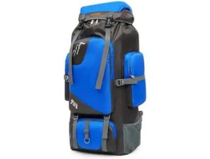 Mochila de caminhada para viagens de acampamento 90L mochila impermeável masculina e feminina, 73 cm x 35 cm x 20 cm (azul elétrico) COSHANO