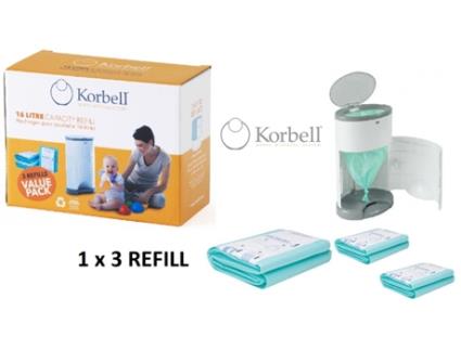Pad Unisex KORBELL Recarga rão 3 pacote (Tamanho Único)