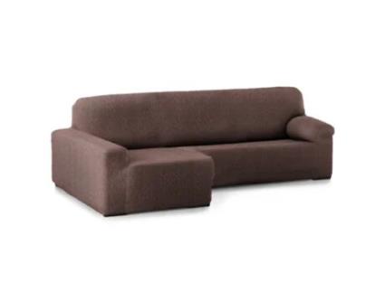 Capa Bi-Elástica para Sofá Adaptável Roc Chaise Longue Braço Longo Esquerda 250-360 Cm Castanho VIPALIA