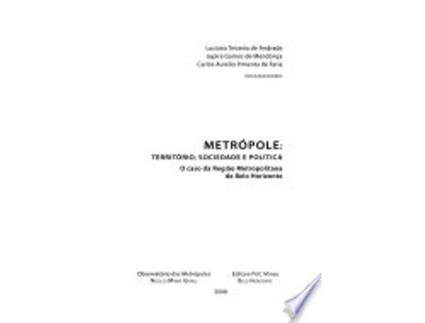 Livro Metropole - Territorio, Sociedade e Politica de ANDRADE/MENDONCA (Português)