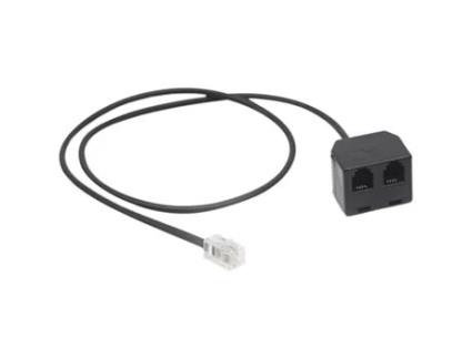 O Cabo Durável Do Divisor Do Adaptador Rj9 Dual 2 Fêmeas a 1 Extensão Do Homem Rj9 4P4C ALLINLESS