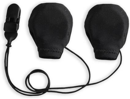 Orelha Gear Rondo Preto Proteja Seu Ic Capa Protetora Preta com Cordão e Prendedor de Roupa EAR GEAR