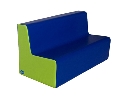 Poltrona Sumo Didactic Medio Triplo Alt Assento 25 cm Azul / Pistacho 100X45X50 cm