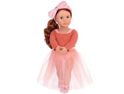 Boneca Clássica Aubrie 46 Cm Nossa Geração Cabelo Ruivo Saia de Tule para Criança OUR GENERATION