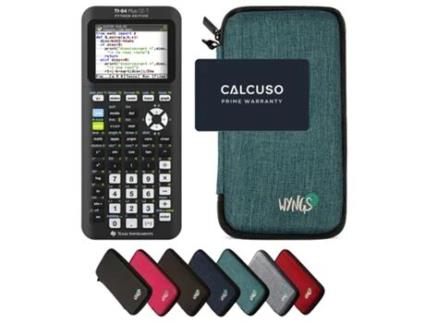 Calcuso Pacote Básico Turquesa com Calculadora Grafica Ti-84 Plus Ce-T Python Edition TEXAS INSTRUMENTS