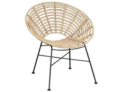 Conjunto de 2 Poltronas de Exterior em Rattan Bege Cidora IBERA HOME