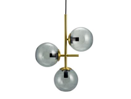 Candeeiro de latão DYBERG LARSEN 33x33x60