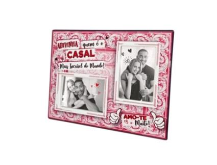 Moldura 2 Fotografias Amor 18 Cm X 14 Cm