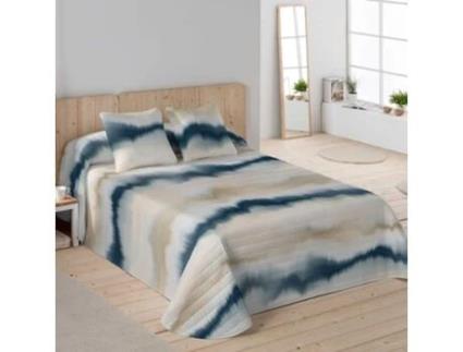 SANDAL Colcha Bouti Estampada Microfibra Peso 70 Gramas Cama 150 Belix Blue