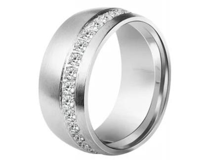 AKZENT Anel Feminino em Aço Inoxidável Tam.58