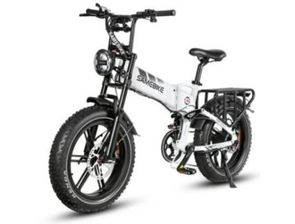 Bicicleta Elétrica Dobrável SAMEBIKE Rs-A02-It-Gy-Eu 17Ah 120Km 20 Branco