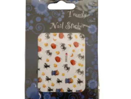 nail art stickeres transferes aboboras e aranhas