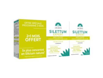 JALDES Silettum Expert Anticaída Envase de 3 X 60 Comprimidos Que Incluye 60 Comprimidos de Regalo