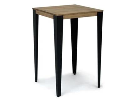 Mesa de Bar BOX FURNITURE Lunds Estilo Industrial (70x70x110 cm - Cinzento Escuro)