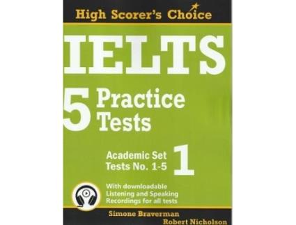 Livro ielts 5 practice tests, academic de braverman, simone (inglês)