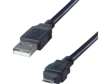 Cabo de Dados COMPUTER GEAR (USB A - Micro USB B - 1 m - Preto)