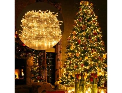 Guirlanda de Luz Led 100M 1000Leds Ao Ar Livre Iluminação Luminosa Decoração de Natal com 8 Modos Ip44 À Prova D'Água Decoração de Luz Branca