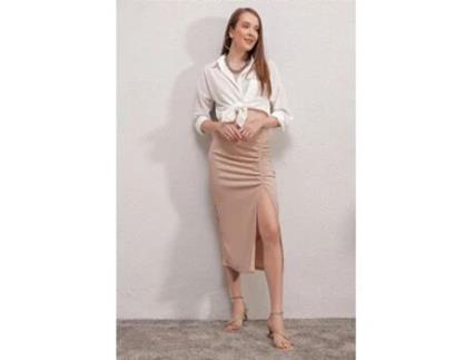 Saia Unissexo MT CLOTHES Abertura Talla Bege (Casal)