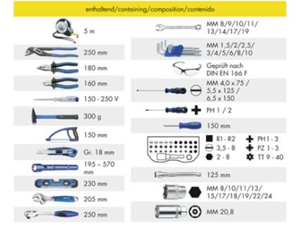 Mochila de Ferramentas HEYTEC Montagem Equipada 90 Peças