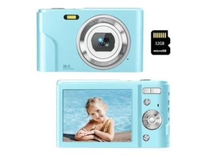 Câmera Compacta Digital VIGA EUROPE Dc311Af 48Mp Hd Resolução 2 4 Polegadas Tela 32Gb Azul Claro