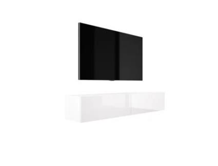 Móvel de Tv Suspenso D: L : 170 Cm A: 34 Cm D: 32 Cm Branco Matte/ Branco Brilhante 3XELIVING