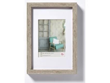 Quadro Stockholm Moldura de madeira tamanho 030X045 Cm cinzento