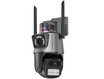 Câmara de Vigilância wifi ENNIO SECURITY Cam900 com 2 Lentes para Visualização Simultânea