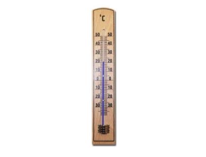 Pluvia termometro 101015  205x35 mm madera 30700