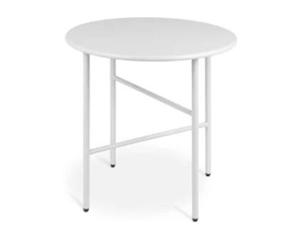 Mesa Lateral Finn Ø 44X46Cm Metal Branco BOMOE