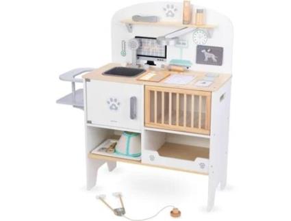 Hospital Veterinário Infantil de Madeira Medicamentos Raios X Acessórios Médicos Cartão Médico Colar Médico Brinquedos de Imitação MAMABRUM