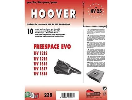 ELETTROCASA Hv 25 Pacote de 10 Sacos de Papel para Aspirador