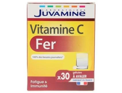 JUVAMINE Vitamina C Ferro 30 Cápsulas