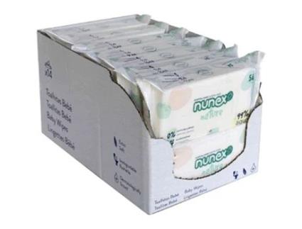 Box Toalhitas NUNEX Nature 99% Água 54 Un 14 Packs