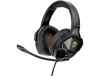 Automobili LAMBORGHINI Gaming Headset com Microfone para Pc Ps4 Ps5 Xbox Smartphone Nintendo Switch Multi Plataforma Alta